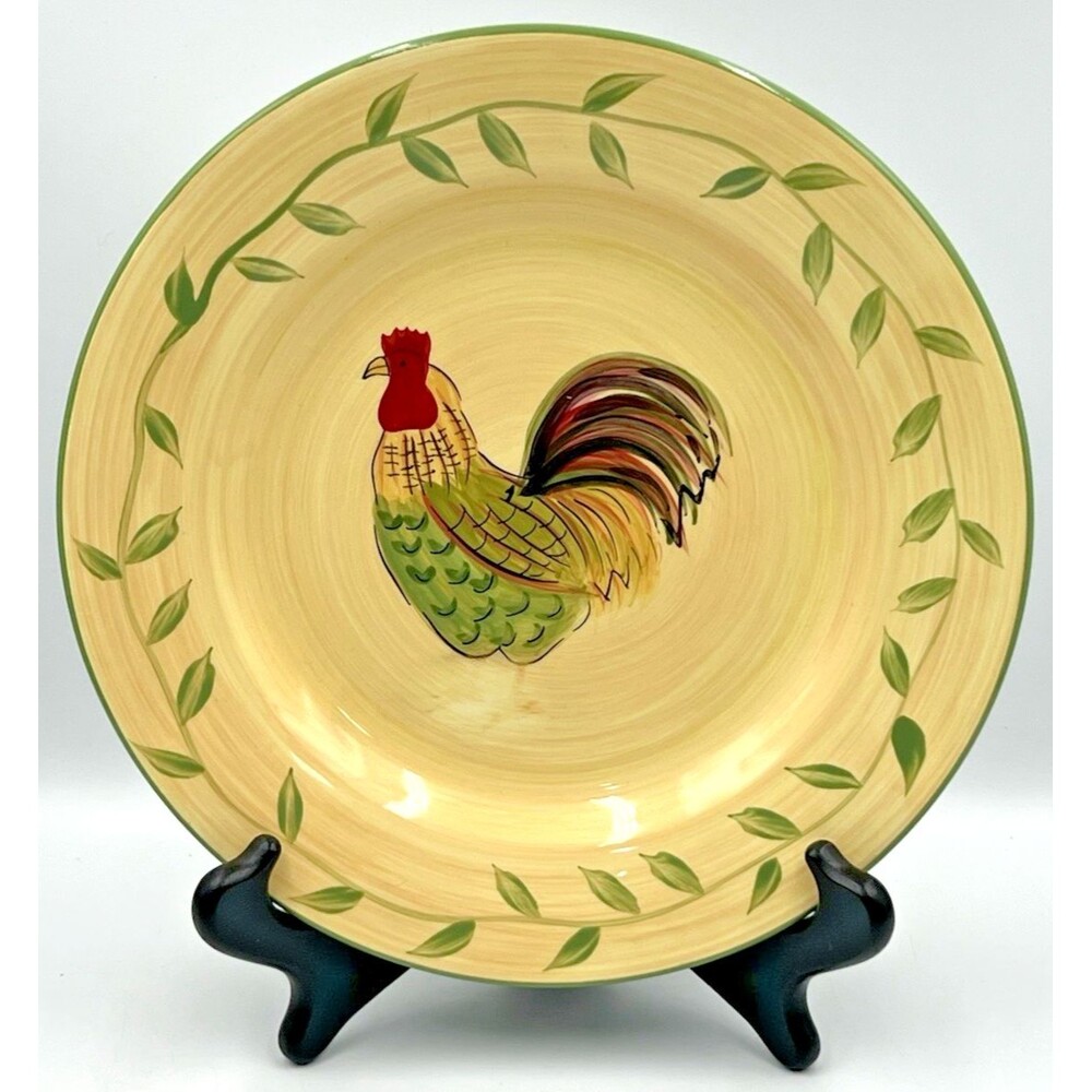 Pfaltzgraff Napoli Rooster Salad Plate 9" Hand Painted 2010 ERROR